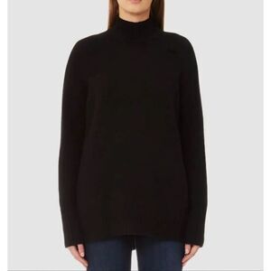 Polo Ralph Lauren Wool Blend Mock Neck Pullover Tunic Sweater Black Size L